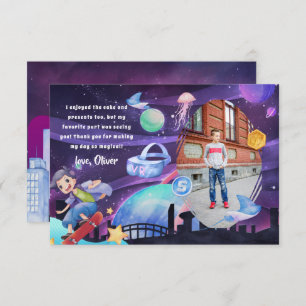 Réalité virtuelle   Jeu Carte de remerciements d'a