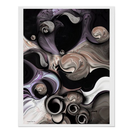 "Réalité vs Départ", Poster brillant (Devant)