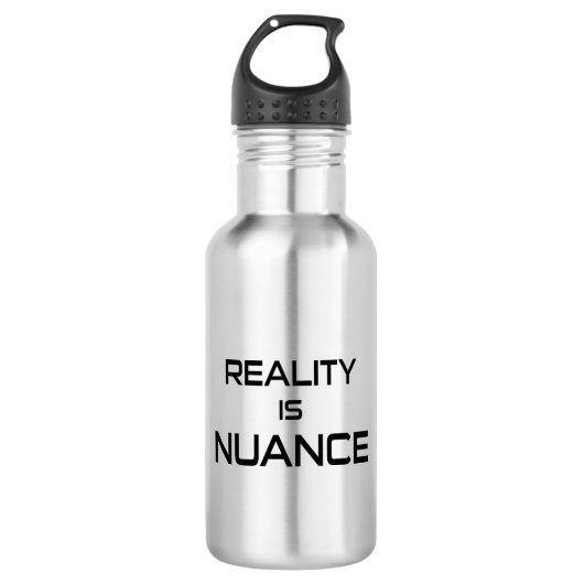 Realiteit is nuance waterfles  (Voorkant)