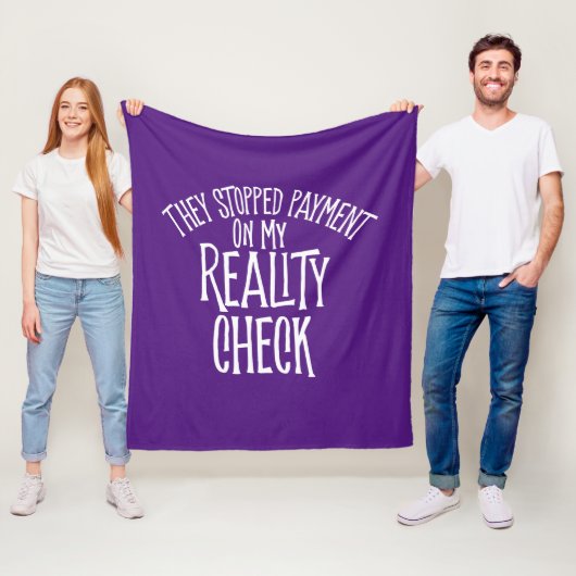 Reality Check Fleece Blanket (In situ)