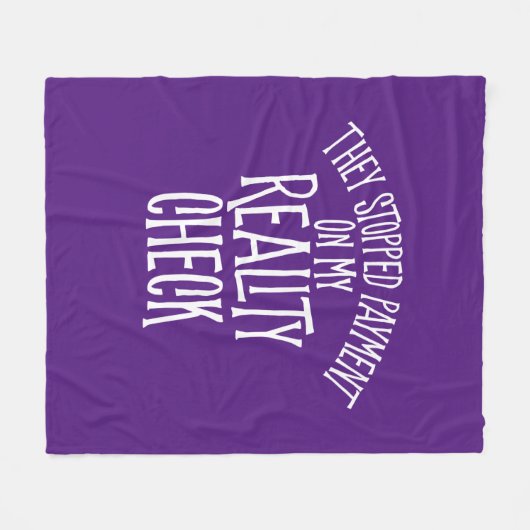 Reality Check Fleece Blanket (Voorkant (Horizontaal))