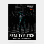 Reality Glitch - NPC Surveillance Simulation Acryl Bord (Voorkant)