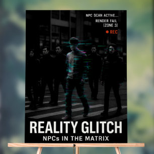 Reality Glitch - NPC Surveillance Simulation Acryl Bord
