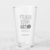 Reality patch mislukt - Glitched Typography Glas (Achterkant)