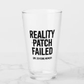 Reality patch mislukt - Glitched Typography Glas (Voorkant)
