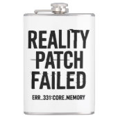 Reality patch mislukt - Glitched Typography Heupfles (Voorkant)