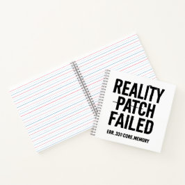 Reality patch mislukt - Glitched Typography Notitieboek