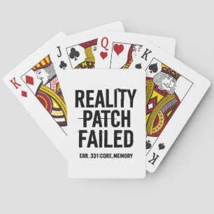Reality patch mislukt - Glitched Typography Pokerkaarten