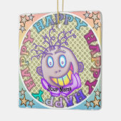 Really Happy Face Keramisch Ornament (Links)