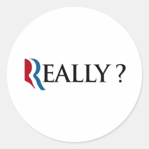 REALLY ROMNEY -.png Ronde Sticker