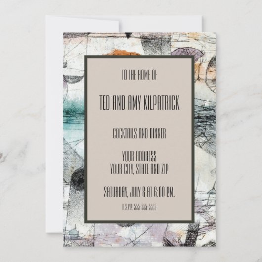 Realm of Air Paul Klee Abstract Expressionist Kaart (Achterkant)