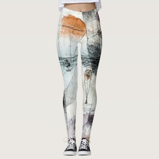 Realm of Air Paul Klee Abstract Expressionist Leggings (Voorkant)