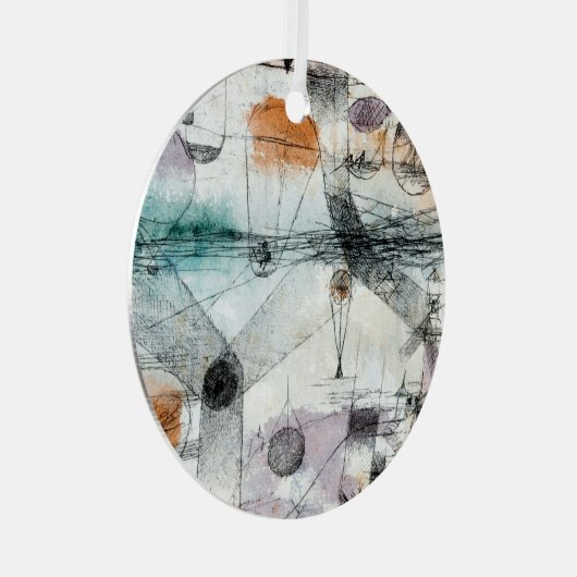 Realm of Air Paul Klee Abstract Expressionist Metalen Ornament (Voorkant Rechts)