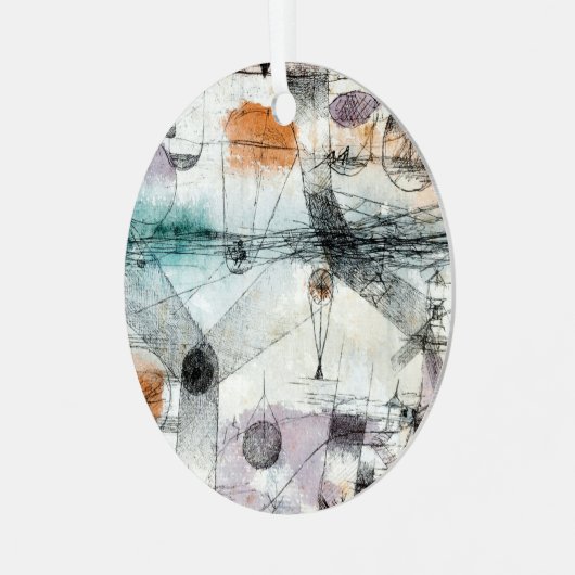 Realm of Air Paul Klee Abstract Expressionist Metalen Ornament (Voorkant links)