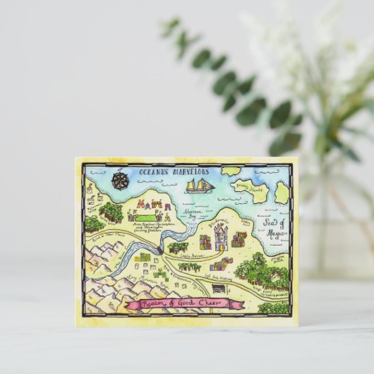 Realm of Good Cheer Map Briefkaart (Staand voorkant)