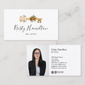 realmakelaardiensleutel voor onroerend goed voeg f visitekaartje (Voorkant / Achterkant)