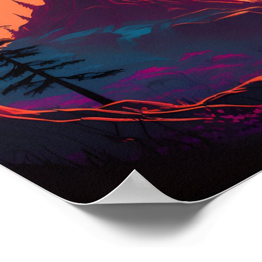 Realms Beyond : Mystical Forest Sunset Poster (Hoek)