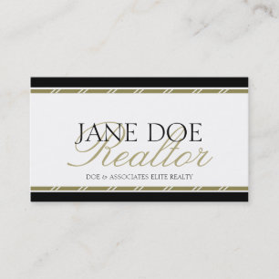 Realtor Broker Real Estate Agent Gold Script Visitekaartje