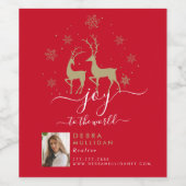 Realtor Christmas Cadeau Vin Étiquette (Étiquettes simples)