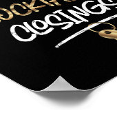 Realtor Coffee Contracts Cocktails Closings Poster (Hoek)