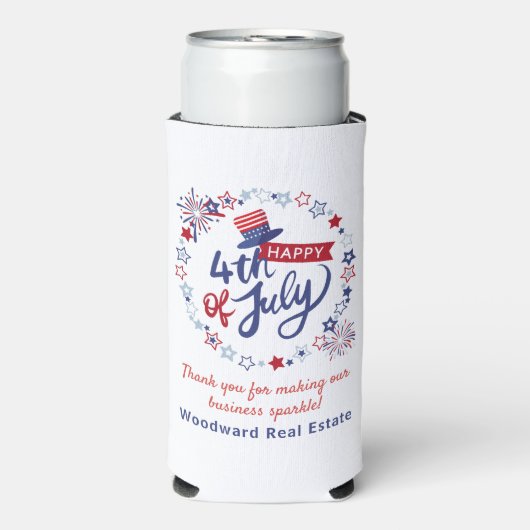 Realtor dank u | 4 juli Zomer Patriottisch (Seltzer Voorkant)