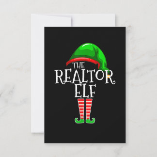 Realtor Elf Group Matching Family Kerstmis Bedankkaart