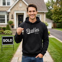 Realtor EST Jaar Honkbal Script Lettertype Unisex