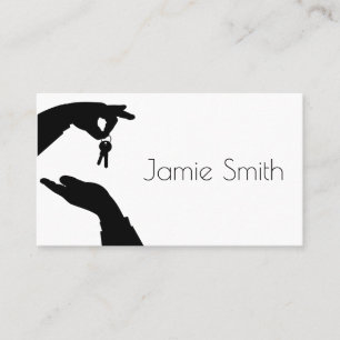 Realtor Estate Broker verkocht sleutels in hand Visitekaartje