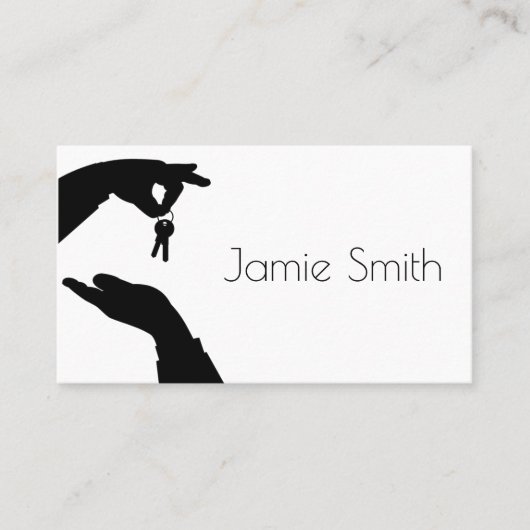 Realtor Estate Broker verkocht sleutels in hand  Visitekaartje (Voorkant)