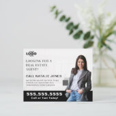 Realtor Farming Mailer Real Estate Marketing Logo Briefkaart (Staand voorkant)