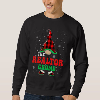 Realtor Gnome Buffalo Plaid Matching Family Christ Trui