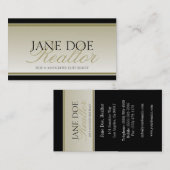 Realtor Gold Script fade Real Estate Agent Broker Visitekaartje (Voorkant / Achterkant)