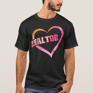 Realtor Heart Waterverf T-shirt