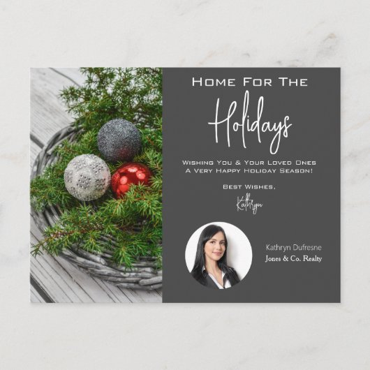 Realtor Holiday Greetings Briefkaart (Voorkant)