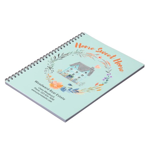 Realtor Home Sweet Home Trendy Budget Bedankt Notitieboek (Linkerzijde)