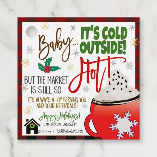 Realtor Hot Chocolate Pop met cadeau Label (Voorkant)