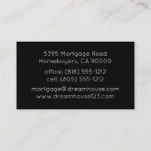 Realtor Immobilier Agent Carte de visite photo (Dos)