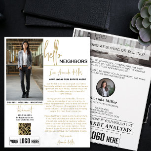 Realtor Introductie Vastgoed Farming Letter Flyer