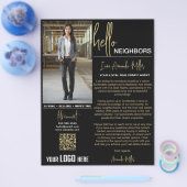 Realtor Introductie Vastgoed Farming Letter Flyer (Enkel)