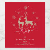 Realtor-kerstcadeaulabel voor wijn wijn etiket (Enkel label)