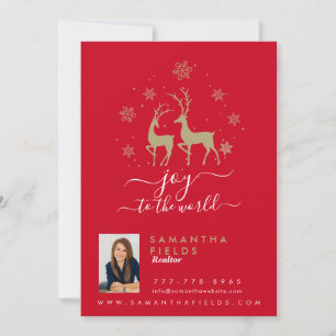 Realtor Kerstmis Briefkaart - Joy aan de wereld!