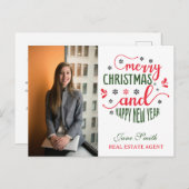Realtor Kerstmis Feestdagenkaart (Voorkant / Achterkant)