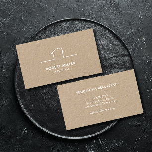 Realtor Kraft, Logo voor onroerend goed Visitekaartje