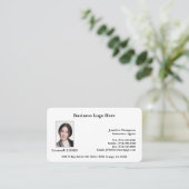 Realtor, leningfunctionaris, Visitekaartje verzeke (Staand voorkant)