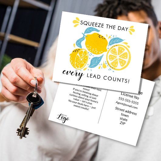 Realtor Marketing Postcard – Squeeze the Day,  Flyer