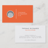 Realtor moderne ou Carte de visite de procureur (Devant / Derrière)