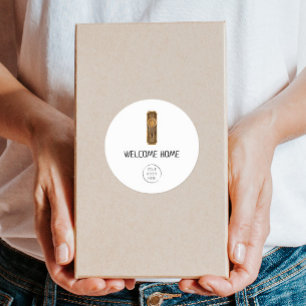 Realtor New Home Gefeliciteerd Housewarming Ronde Sticker