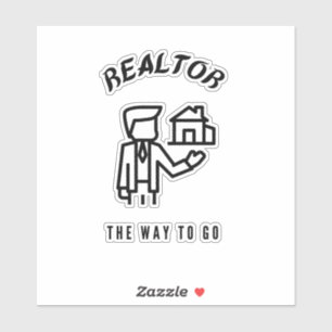 Realtor onderweg sticker