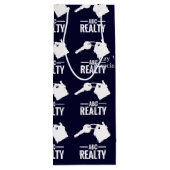 Realtor Photo Navy Logo Wijn Cadeautas (Achterkant)