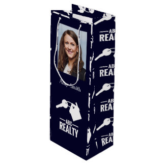 Realtor Photo Navy Logo Wijn Cadeautas